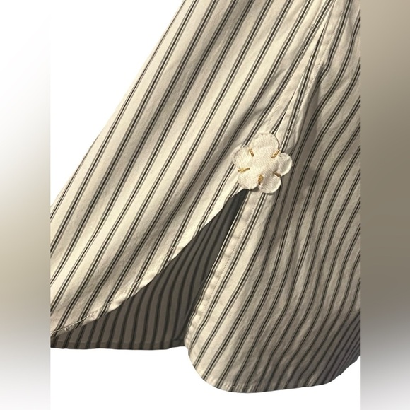 Le Sarte Pettegole stripped button down shirt statement sleeves Made in Italy - Picture 8 of 12